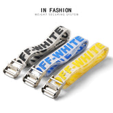 Off White Belt Embroidered Metal Head Belt
